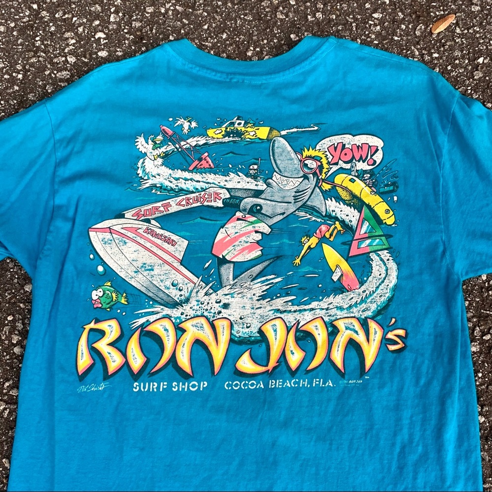 vintage distressed Ron Jon surf tee